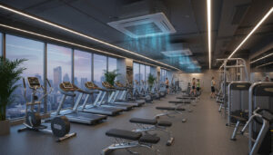 Airconditioning in fitnessruimte
